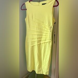 Ivanka Trump Vibrant Yellow Midi Dress